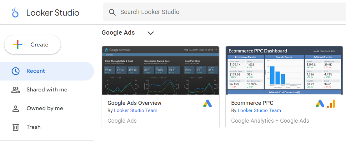 Yhdistä Google Looker Studio Google Adsiin ja aloita markkinointisi mittaus